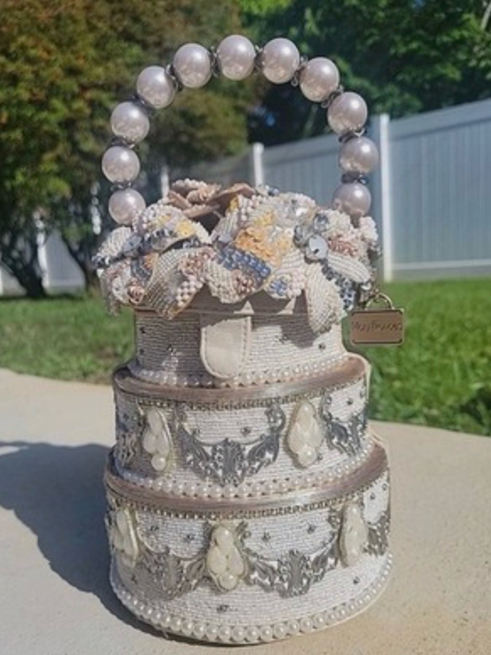 Mary Frances Designer “I DO” Wedding Cake Handbag